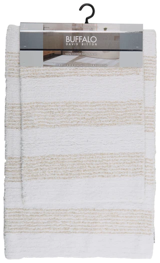 Thumbnail 2: Buffalo Buffalo 2-Piece Melange Stripe Bath Rug Set 