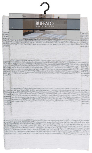 Thumbnail 1: Buffalo Buffalo 2-Piece Melange Stripe Bath Rug Set 
