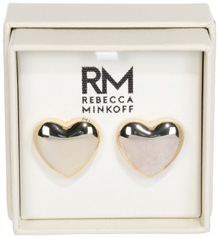 Thumbnail 1: REBECCA MINKOFF Rebecca Minkoff Gold Tone Heart Shaped Earrings 