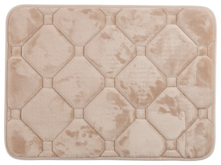 Thumbnail 1: Lavish Lavish 17 x 24 in. Lux Tile Memory Foam Bath Rug 
