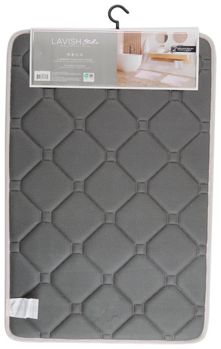 Thumbnail 2: Lavish Lavish 2-Piece Lux Tile Memory Foam Bath Rug Set 