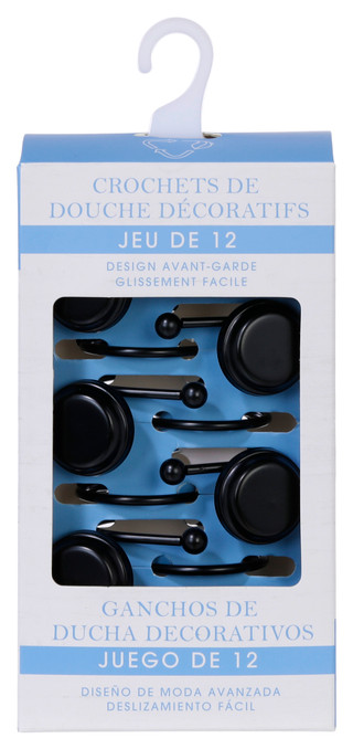 Thumbnail 2: Iris & Rose Iris & Rose 12 Pc Decorative Shower Hooks 