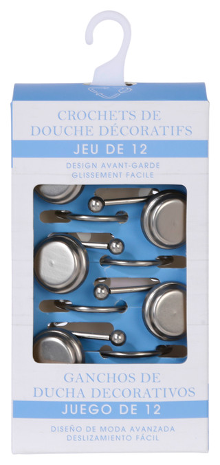 Thumbnail 2: Iris & Rose Iris & Rose 12 Pc Decorative Shower Hooks 