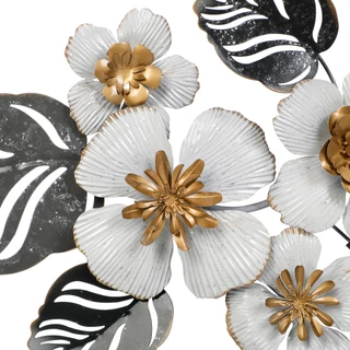 Thumbnail 2: THREE HANDS CORP. Three Hands Corp Flowers Metal Wall Art Decor 