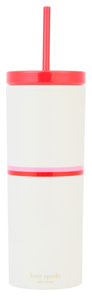 Thumbnail 2: KATE SPADE 24 oz Candy Bow Insulated Tumbler with Straw 