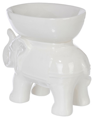 Thumbnail 2: Global Decor Collective Global Decor 13 in Ceramic Elephant Holding Bowl Figurine 