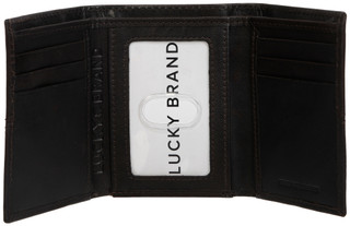 Thumbnail 3: Lucky Brand Lucky Brand Mens Leather Trifold Wallet 