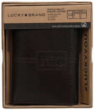 Thumbnail 2: Lucky Brand Lucky Brand Mens Leather Trifold Wallet 