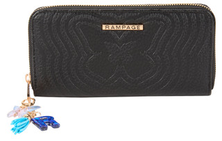 Thumbnail 1: Rampage Embossed Butterfly Single Zip Wallet 