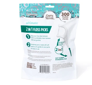 Thumbnail 3: Guru Nanda 300 PK dental Floss Picks 