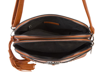 Thumbnail 2: Sam & Hadley Brooch Cow Print Crossbody Bag 