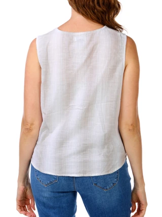 Thumbnail 2: Dash Women's Stripe Button Down Tank Top 