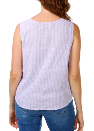 Thumbnail 2: Dash Women's Stripe Button Down Tank Top 