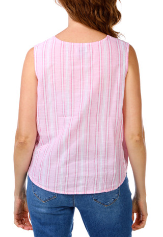 Thumbnail 2: Dash Women's Stripe Button Down Tank Top 