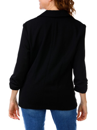 Thumbnail 2: Soho Apparel Women's Single Button Ruched Sleeve Blazer 