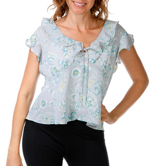 Thumbnail 1: 77 PARK Women's Floral Print Top 