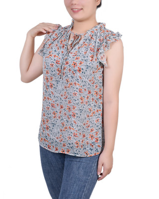 Thumbnail 3: BLUE GREEN ORANGE FLORAL