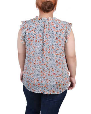 Thumbnail 2: BLUE GREEN ORANGE FLORAL