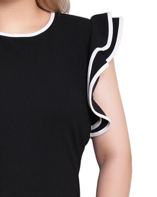 Thumbnail 4: Ny Collection NY Collection Womens Piped Ruffle Sleeve Dress 
