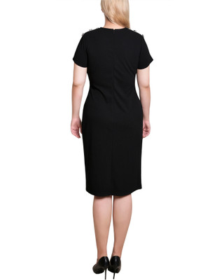 Thumbnail 2: Ny Collection NY Collection Petite Asymmetrical Hem Dress 