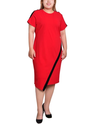 Thumbnail 1: Ny Collection NY Collection Plus Asymmetrical Hem Dress 