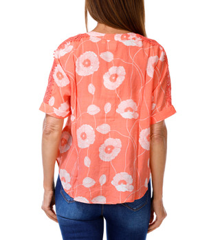 Thumbnail 2: Zac & Rachel Women's Floral Print Tie Front Blouse  