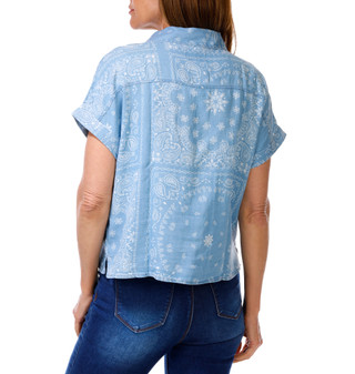 Thumbnail 2: Thread & Supply Women's Bandana Button Down Top  