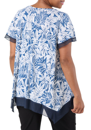Thumbnail 2: AMANA Women's Plus Short Sleeve Pin Dot Top 