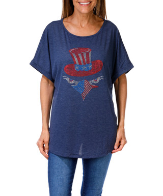 Thumbnail 1: SJS Women's Americana Eagle Studded Tee  