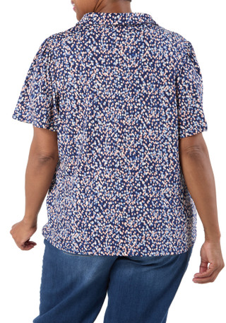 Thumbnail 2: STELLA + GINGER Women's Plus Short Sleeve Top 