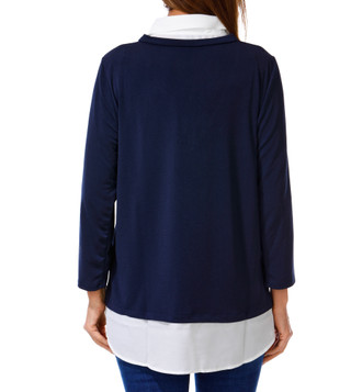 Thumbnail 2: Adrianna Papell Women's 2Fer Pullover Top  