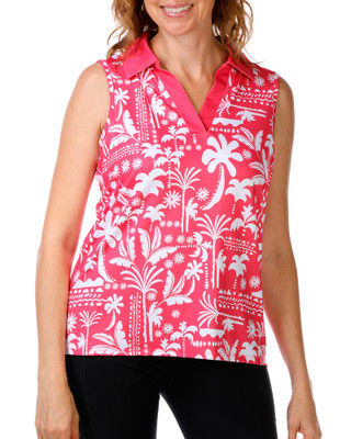 Thumbnail 1: Caribbean Joe Women's Petite Floral Print Top  