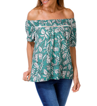 Thumbnail 1: Joie De Vivre Women's Floral Print Top  