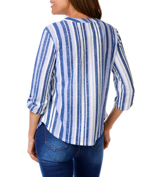 Thumbnail 2: Joie De Vivre Women's Stripe Print Top  