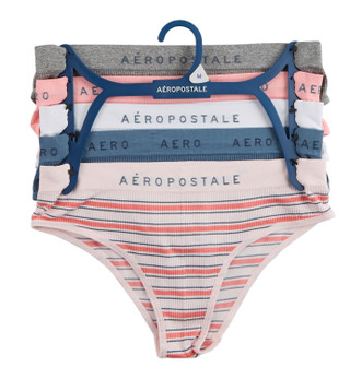 Thumbnail 1: Aeropostale Juniors 5 Pk Ribbed Hipster Panties 