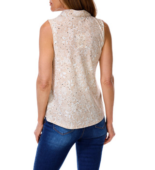 Thumbnail 2: Emily Daniels Women's Sleeveless Floral Sequins Top 
