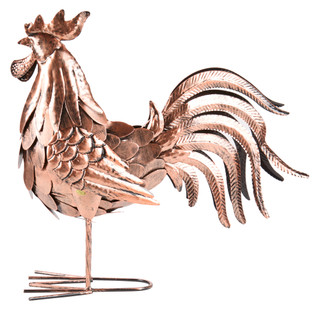 Thumbnail 1: SUNSET VISTA DESIGNS Copper Rooster Garden Figurine 