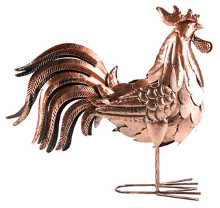 Thumbnail 2: SUNSET VISTA DESIGNS Copper Rooster Garden Figurine 