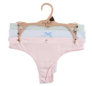 Thumbnail 1: Icy Hot Women's 3 Pk Seamless Tanga Panties 