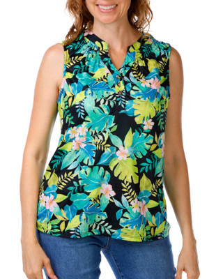 Thumbnail 1: Stella Parker Women's Sleeveless Floral Top 