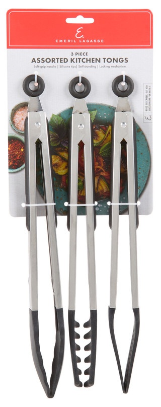 Thumbnail 1: Emeril Lagasse 3 Pk Kitchen Tongs 