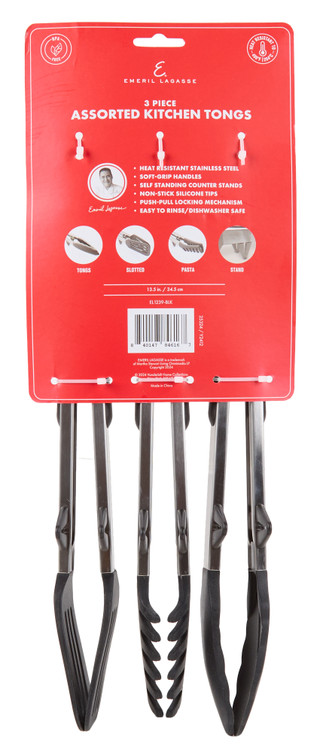 Thumbnail 2: Emeril Lagasse 3 Pk Kitchen Tongs 