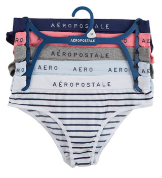 Thumbnail 1: Aeropostale Juniors 5 Pk Ribbed Hipster Panties 