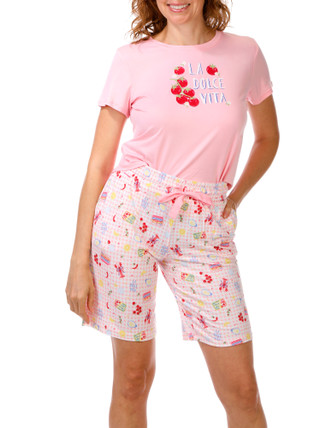 Thumbnail 3: JACLYN Women's 3 Pc Pajama Shorts Set 