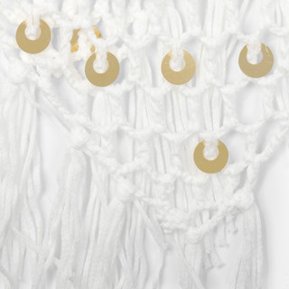 Thumbnail 2: Pie In The Sky Juniors Gold Embellished Tasseled Poncho 