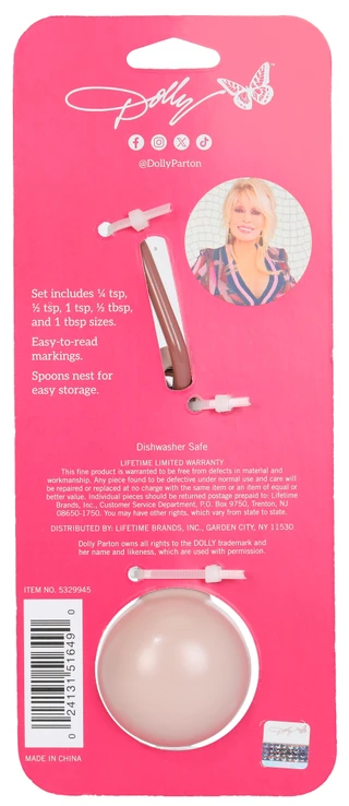 Thumbnail 2: DOLLY PARTON 5 Pk Measuring Spoons  