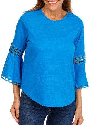 Thumbnail 1: Thomas & Olivia Women's Solid Bell Sleeve Top  
