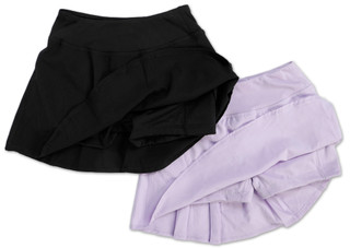 Thumbnail 3: 90 Degree Big Girls Active 2 Pk Pleated Tennis Skorts 