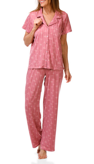 Thumbnail 1: Jessica Simpson Women's 2 Pc Bow Print Pajama Pants Set 
