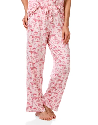 Thumbnail 4: Jessica Simpson Women's 2 Pc Western Print Pajama Pants Set 